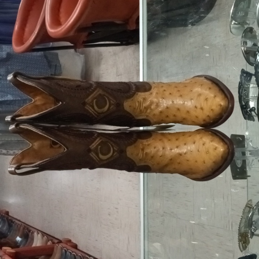Genuine Ostrich Cowboy Boots